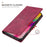 For iPhone 18 Pro / 17 Pro Wallet Case Magnetic Closing Leather Phone Cover - Wine Red - 4