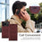 For iPhone 18 Pro / 17 Pro Wallet Case Magnetic Closing Leather Phone Cover - Wine Red - 7