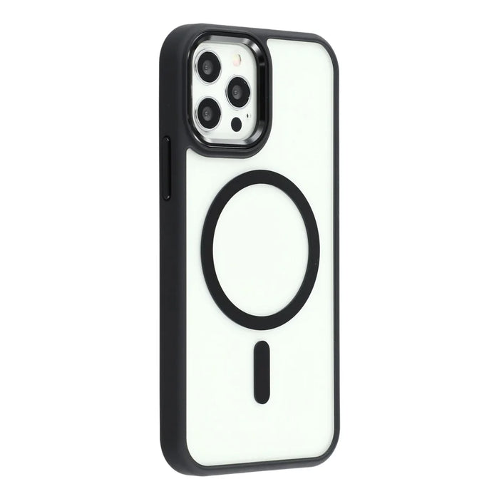For iPhone 12 / 12 Pro Case Compatible with MagSafe Anti-Drop TPU+PC Phone Cover - Black - 1
