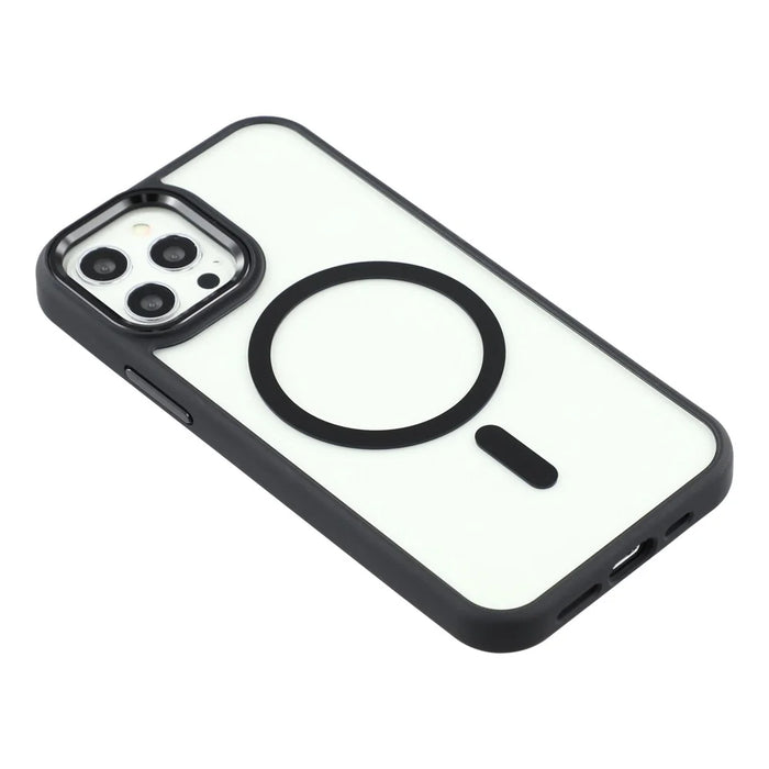 For iPhone 12 / 12 Pro Case Compatible with MagSafe Anti-Drop TPU+PC Phone Cover - Black - 4
