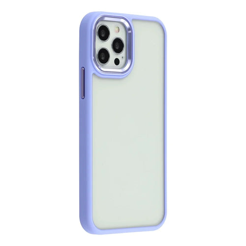For iPhone 12 Pro Max Case Anti-Drop TPU + PC Clear Phone Back Cover - Light Purple - 1