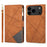 For iPhone 18 Pro Max / 17 Pro Max Wallet Case Color Splicing Leather Phone Cover with Stand - Brown - 1