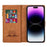 For iPhone 18 Pro Max / 17 Pro Max Wallet Case Color Splicing Leather Phone Cover with Stand - Brown - 4