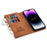 For iPhone 18 Pro Max / 17 Pro Max Wallet Case Color Splicing Leather Phone Cover with Stand - Brown - 5