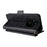For Realme 14 Pro+ 5G Leather Case Magnetic Closure Wallet Stand Phone Cover with Crossbody Strap - Black - 5