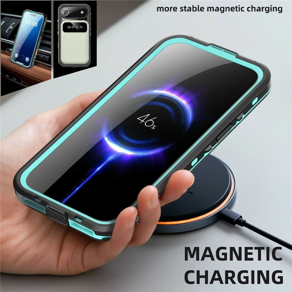 REDPEPPER Dot+ Series For iPhone Air Cellphone Case Compatible with MagSafe IP68 Waterproof Clear Back Phone Cover - Blue - 5