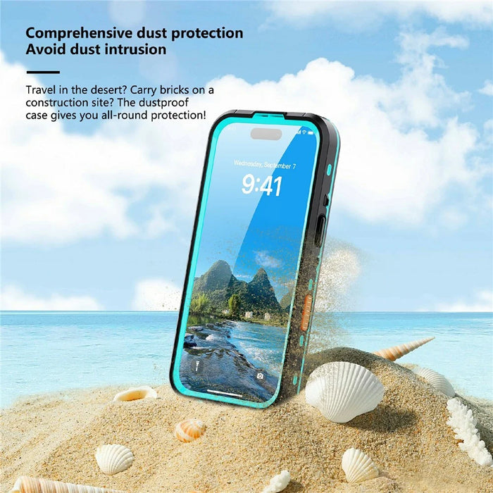 REDPEPPER Dot+ Series For iPhone 17 Pro Cellphone Case Compatible with MagSafe IP68 Waterproof Clear Back Phone Cover - Blue - 5