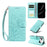 For iPhone 18 Pro Max / 17 Pro Max Case RFID Blocking Imprinted Dog Pattern PU Leather Phone Cover with Wrist Strap - Green - 2