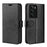 For Realme C71 4G Case Crazy Horse Texture Stand Leather Phone Cover -  Black - 4