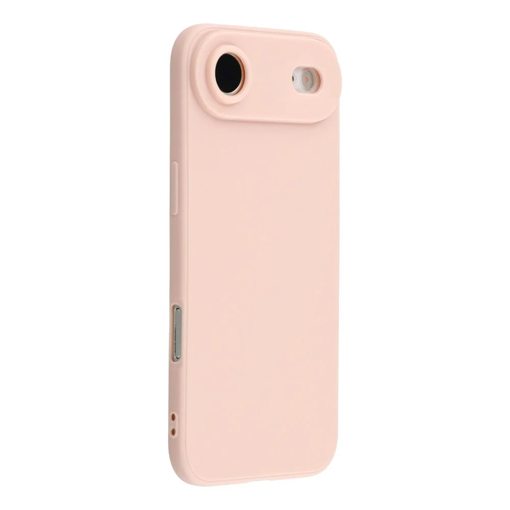 For iPhone Air Case Precise Cutouts Straight Edge TPU Shockproof Phone Cover - Pink - 1