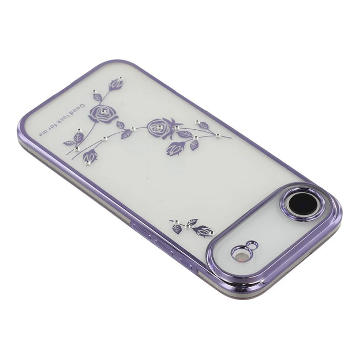 KADEM For iPhone Air Case Flower Rhinestone Decor TPU Phone Cover - Purple - 5