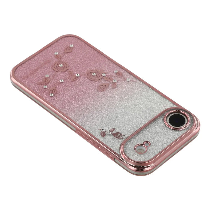 KADEM For iPhone Air Case Flower TPU Flexible Gradient Phone Cover - Rose Gold - 5