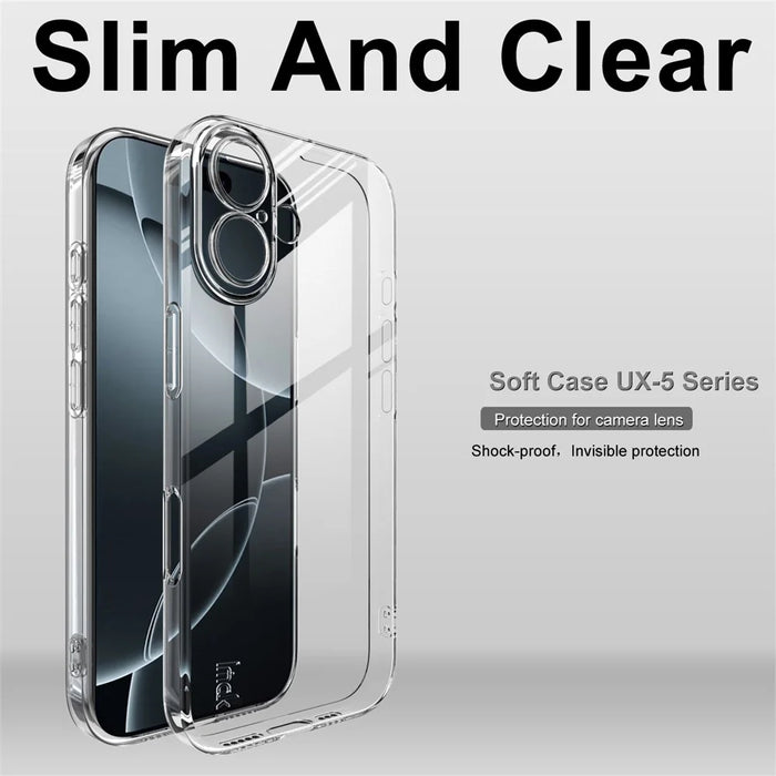 IMAK UX-5 Series For iPhone 17 Case Shockproof TPU Clear Slim Back Shell - 3