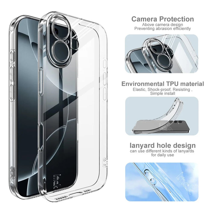 IMAK UX-5 Series For iPhone 17 Case Shockproof TPU Clear Slim Back Shell - 5