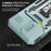 For iPhone 17 Case Kickstand Slide Lens Lid PC + TPU Drop-Proof Phone Cover - Green - 4
