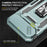 For iPhone Air Case Kickstand Slide Lens Lid PC + TPU Drop-Proof Phone Cover - Green - 5