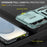 For Samsung Galaxy S25 Edge Case Kickstand Slide Lens Lid PC + TPU Drop-Proof Phone Cover - Green - 5