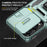 For Samsung Galaxy S25 Edge Case Kickstand Slide Lens Lid PC + TPU Drop-Proof Phone Cover - Green - 6