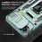 For iPhone 17e / 16e Case Kickstand Slide Lens Lid PC + TPU Drop-Proof Phone Cover - Green - 6