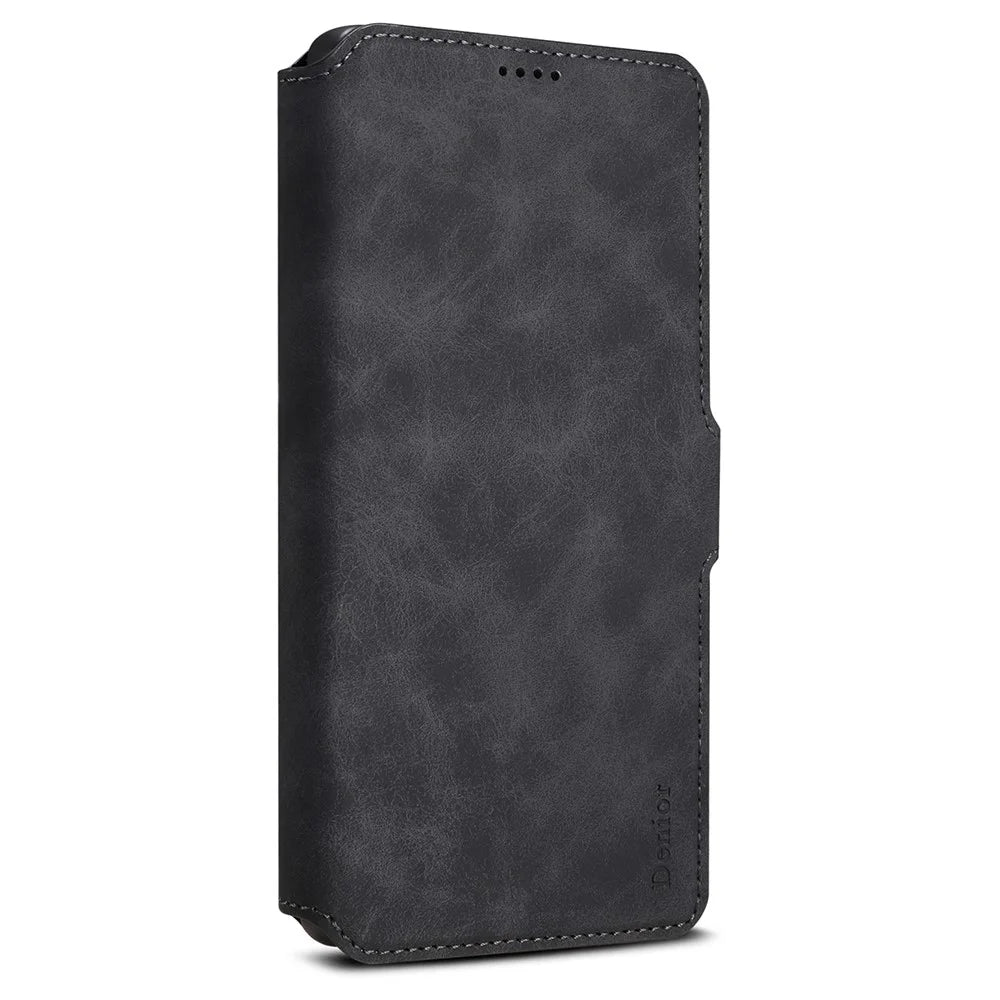 DENIOR B06 For Samsung Galaxy S24 Ultra Case Magnetic Detachable Wallet Stand Leather + TPU Phone Cover - Black - 7