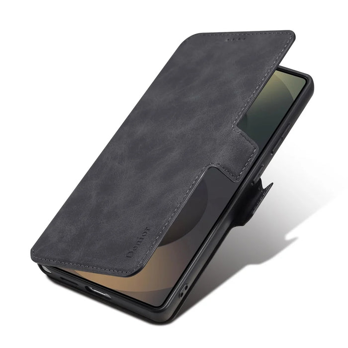 DENIOR B06 For Samsung Galaxy S25 Ultra Case Magnetic Detachable Wallet Stand Leather + TPU Phone Cover - Black - 4