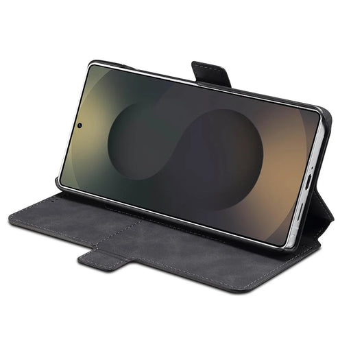 DENIOR B07 For Samsung Galaxy S24 Ultra Case Leather + PC Magnetic Detachable Wallet Phone Cover - Black - 2