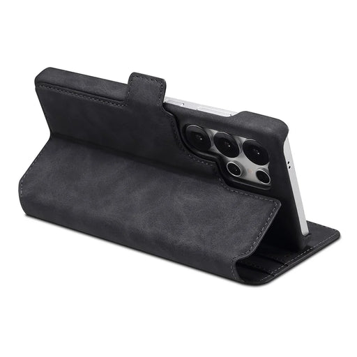 DENIOR B07 For Samsung Galaxy S25 Ultra Case Leather + PC Magnetic Detachable Wallet Phone Cover - Black - 2