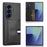 For Samsung Galaxy Z Fold7 5G Case Card Holder Litchi Texture Leather + PC Phone Cover - Black - 1