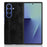 For Samsung Galaxy Z Fold7 5G Case Stitching Line PU Leather Coated PC Phone Cover - Black - 5