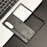 For Samsung Galaxy Z Fold7 5G Case Stitching Line PU Leather Coated PC Phone Cover - Black - 7