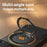 For iPhone 13 Pro Max Magnetic Case with Kickstand Borderless PU + Metal Drop Proof Phone Back Cover - Black - 7