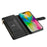 For iPhone Air Case Rhombus Stitching Leather Wallet Phone Cover with Long  /  Short Strap - Black - 4