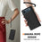 For iPhone Air Case Rhombus Stitching Leather Wallet Phone Cover with Long  /  Short Strap - Black - 6