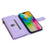 For iPhone 18 Pro / 17 Pro Case Rhombus Stitching Leather Wallet Phone Cover with Long  /  Short Strap - Light Purple - 4
