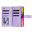 For iPhone 18 Pro Max / 17 Pro Max Case Rhombus Stitching Leather Wallet Phone Cover with Long  /  Short Strap - Light Purple - 3