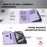For iPhone 18 Pro Max / 17 Pro Max Case Rhombus Stitching Leather Wallet Phone Cover with Long  /  Short Strap - Light Purple - 7