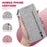 For iPhone 17 Stand Case Glitter Phone Leather Cover Zipper Pocket - Silver - 5
