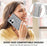 For iPhone 17 Stand Case Glitter Phone Leather Cover Zipper Pocket - Silver - 7