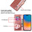 For iPhone 18 Pro Max / 17 Pro Max Stand Case Glitter Phone Leather Cover Zipper Pocket - Rose Gold - 4