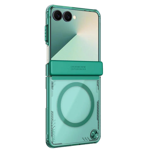 NILLKIN Iceblade For Samsung Galaxy Z Flip7 5G Magnetic Case PC + TPU Phone Cover - Green - 1