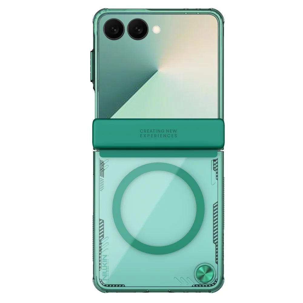 NILLKIN Iceblade For Samsung Galaxy Z Flip7 5G Magnetic Case PC + TPU Phone Cover - Green - 2
