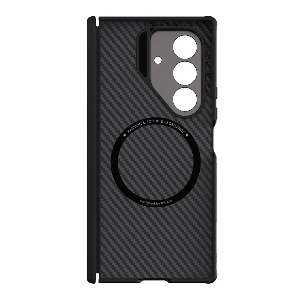 NILLKIN For Samsung Galaxy Z Fold7 5G Magnetic Case TPU + Aramid Fiber Lens Kickstand Phone Cover Precision Cutout - 4