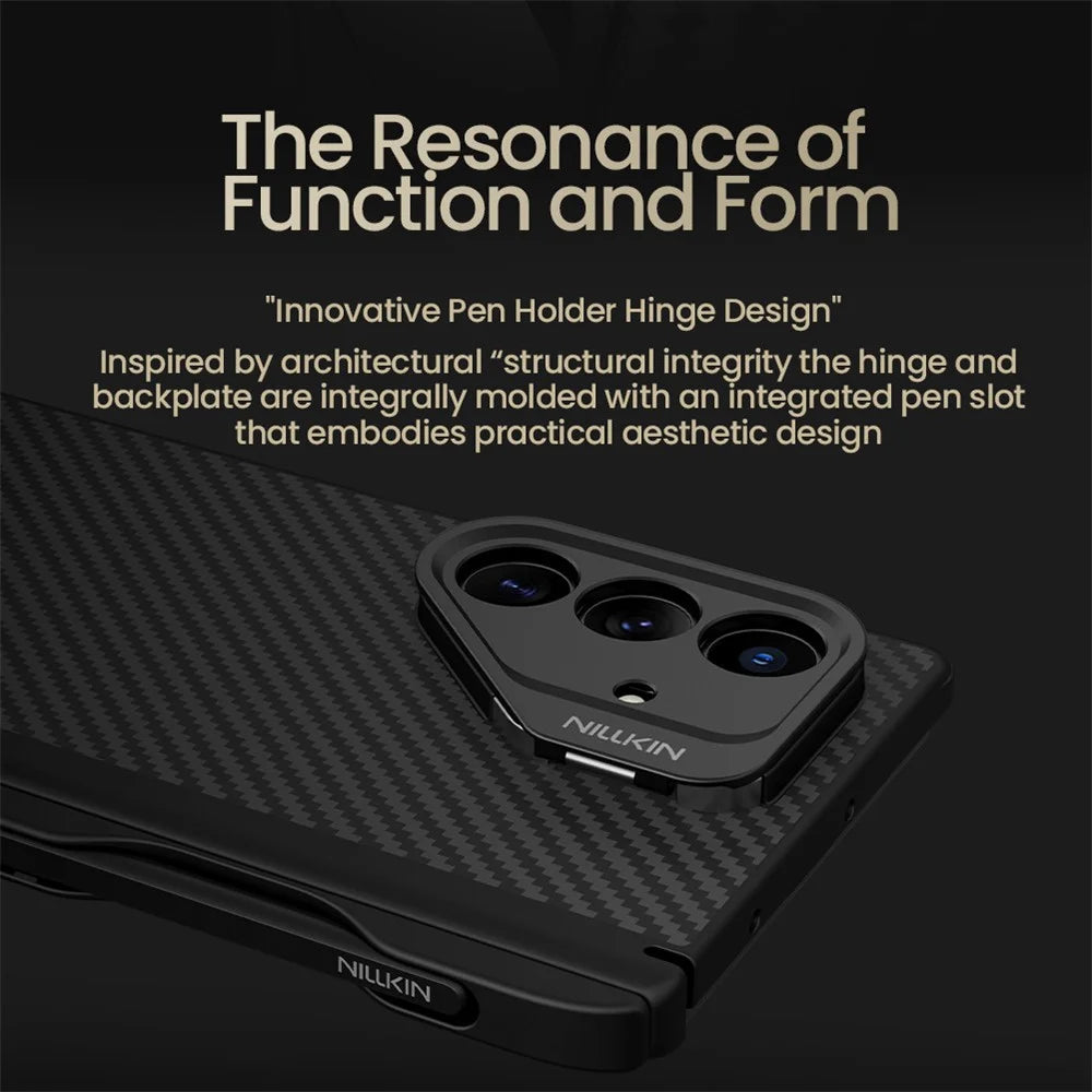 NILLKIN CarboProp For Samsung Galaxy Z Fold7 5G Magnetic Case Kickstand Aramid Fiber Phone Cover Precise Cutout with Stylus Pen - 7
