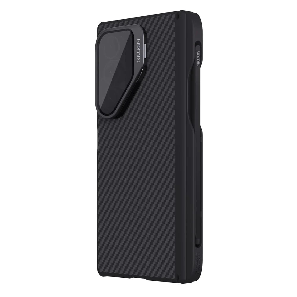 NILLKIN CarboProp For Samsung Galaxy Z Fold7 5G Magnetic Case Clear Black Lens Lid Aramid Fiber Phone Cover with Stylus Pen - 5