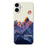 For iPhone 17 Case Blue Snow Mountain Pattern Printing Straight Edge TPU Phone Back Cover - Beige - 1