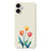 For iPhone 17 Case Three Flowers Pattern Printing Straight Edge TPU Phone Back Cover - Beige - 1