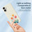 For iPhone 17 Case Three Flowers Pattern Printing Straight Edge TPU Phone Back Cover - Beige - 4
