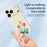 For iPhone 18 Pro Max / 17 Pro Max Case Three Flowers Pattern Printing Straight Edge TPU Phone Back Cover - Beige - 4
