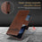 AZNS For Samsung Galaxy Z Fold7 5G Case Cowhide Texture PU Leather Wallet Phone Cover - Coffee - 5
