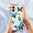 For iPhone 17 Case Blue Butterflies Pattern Printing Straight Edge TPU Phone Back Cover - Beige - 6